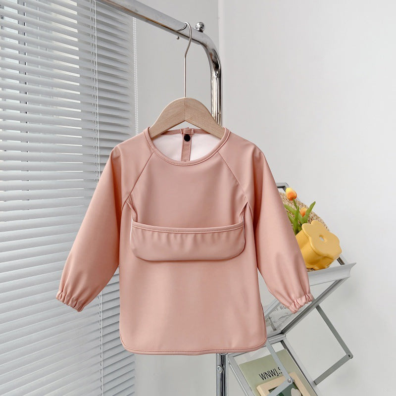 Organic Reverse Wearing Drawing Bib Infant Feeding Protective Clothing