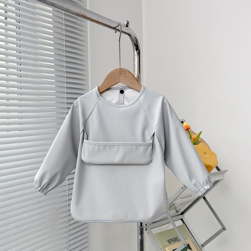 Organic Reverse Wearing Drawing Bib Infant Feeding Protective Clothing